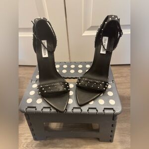 Steve Madden Shea Black with Silver Studs Heel